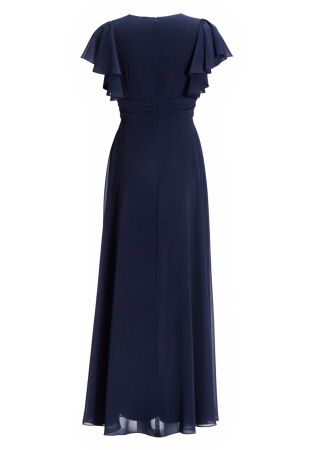 Chiffon Jumpsuit mit &Uuml;berrock und V