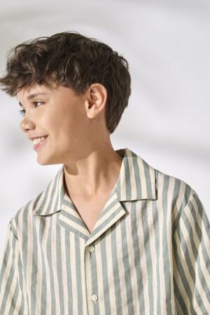 OSJMATTIE SS STRIPED SHIRT WVN