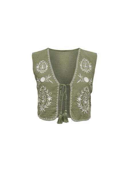 ONLTHYRA SL EMB VEST WVN