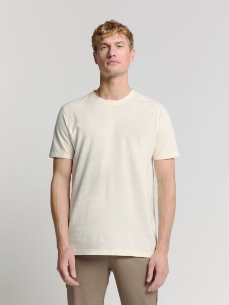 T-Shirt Crewneck Solid Relief Knit