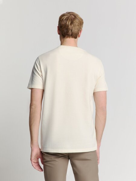 T-Shirt Crewneck Solid Relief Knit