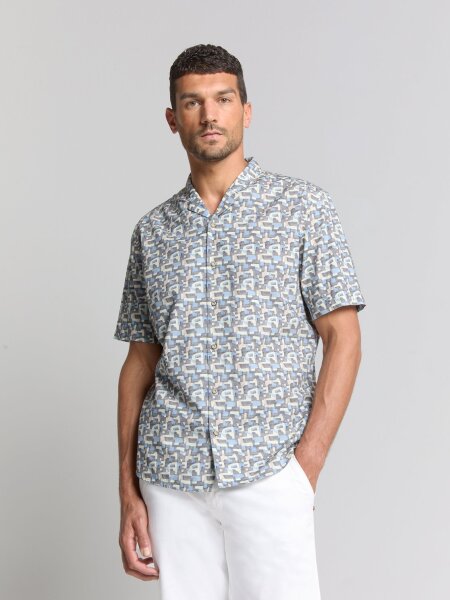 Shirt Short Sleeve Allover Printed