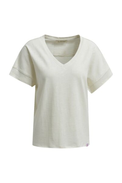 RELAXED SWEATSHIRT SHORTSLEEVE V-NE