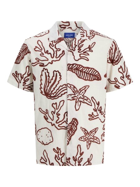 JORLUKE CRINKLE AOP SHIRT SS JNR