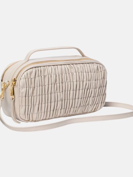 RUCHED CROSSBODY CAMERA BAG