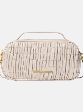 RUCHED CROSSBODY CAMERA BAG