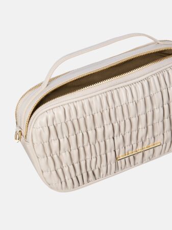 RUCHED CROSSBODY CAMERA BAG