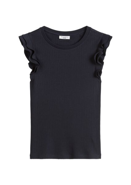 T-Shirt, SLL, Ruffles, Rib