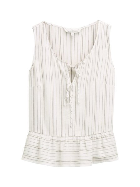 linen mix top with bows