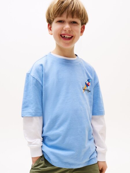 PHOTO PRINT SLUB T-SHIRT SS