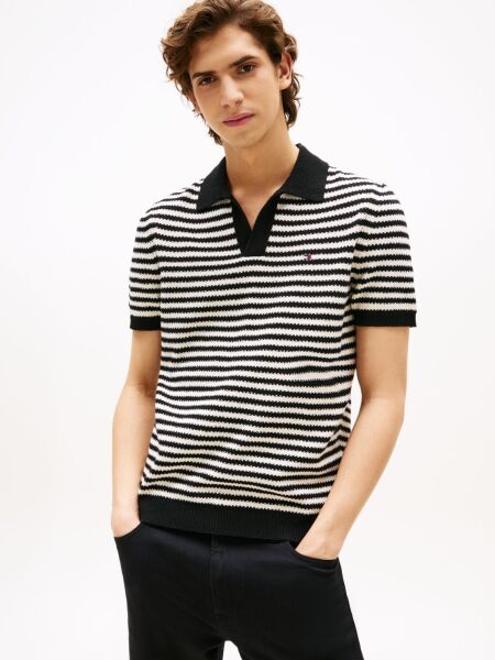 KNITTED TEXTURED POLO