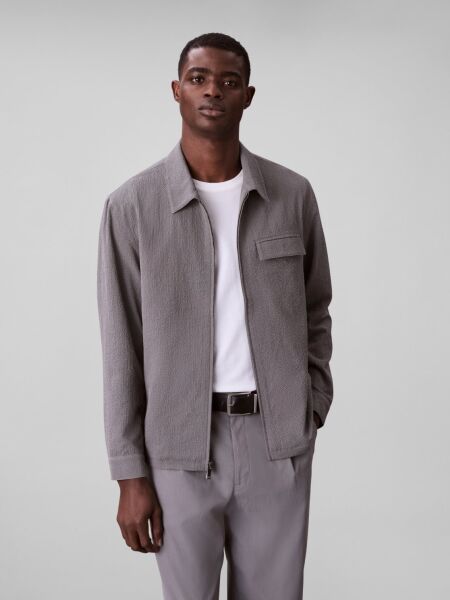 LS SEERSUCKER SHIRT JACKET