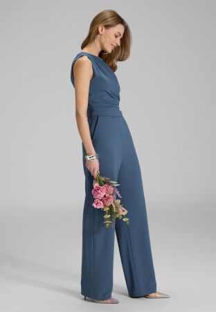 Jumpsuit aus Crepe Jersey mit Drapi