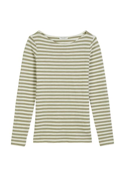 T-shirt, long sleeve, boat neck, st