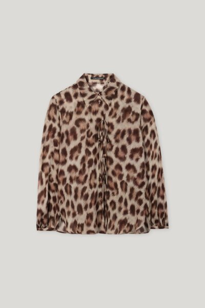 Hemdbluse mit Animal-Print