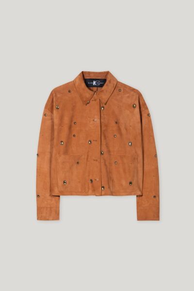 Veloursleder-Hemdjacke