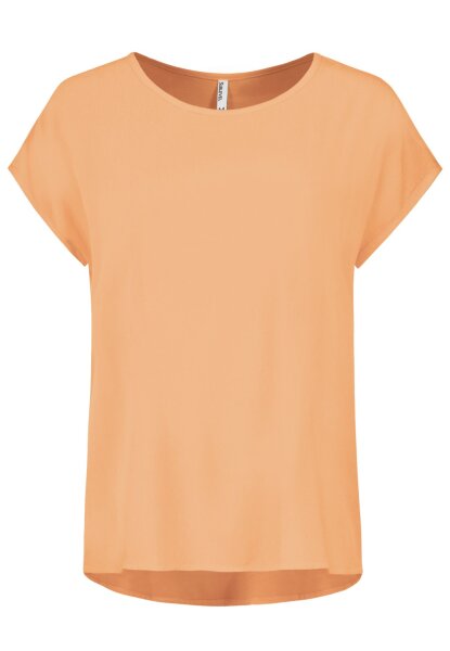 DOB Bluse, Rundhals mit Piping, übe