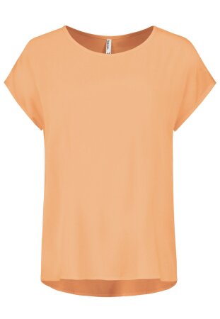 DOB Bluse, Rundhals mit Piping, &uuml;be