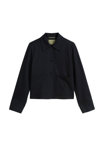 Indoor jacket, collar, patch pocket