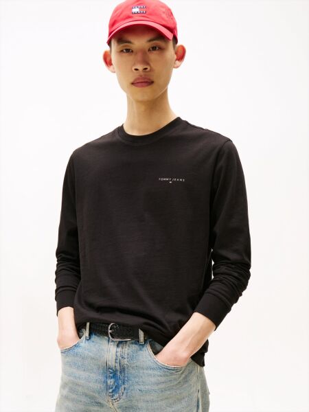 TJM SLIM CHEST LINEAR LS TEE EXT