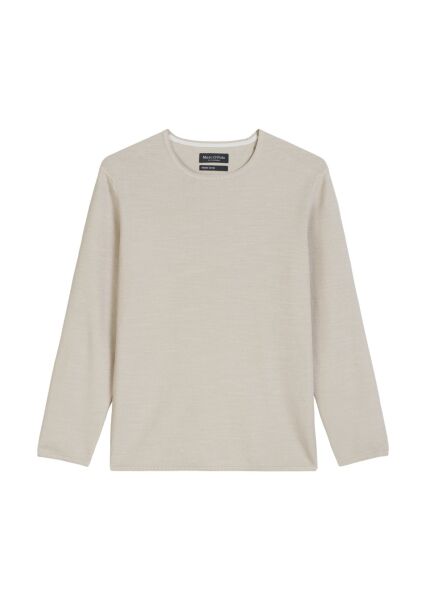 Crewneck, cotton slub, piqué struct