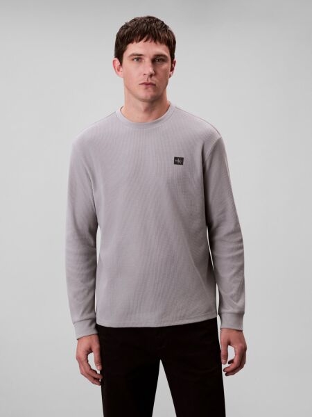 LS WAFFLE BADGE CREWNK TEE