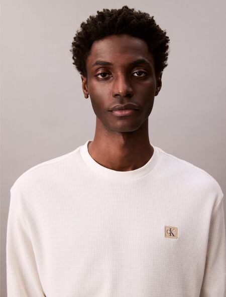 LS WAFFLE BADGE CREWNK TEE