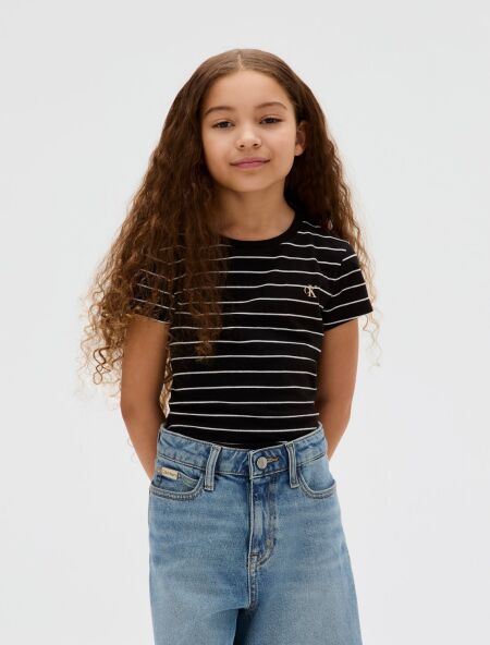STRIPE SS SLIM TEE