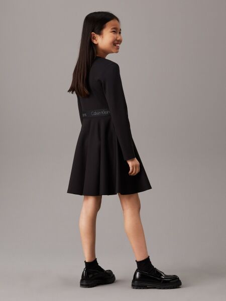 LS LOGO TAPE PUNTO DRESS