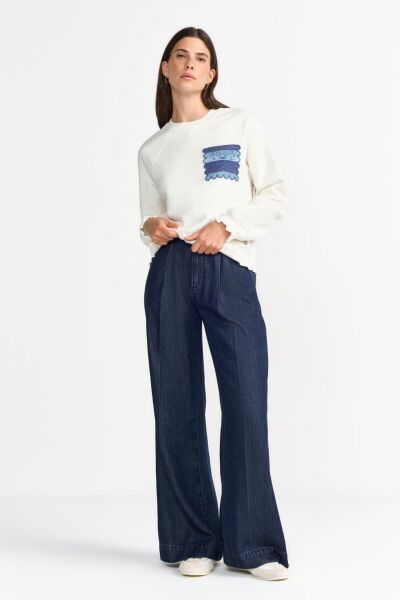 Sweaty with Denim Pocket