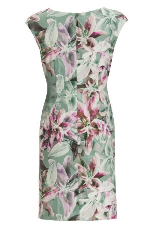Etui Kleid aus bedrucktem Scuba mit