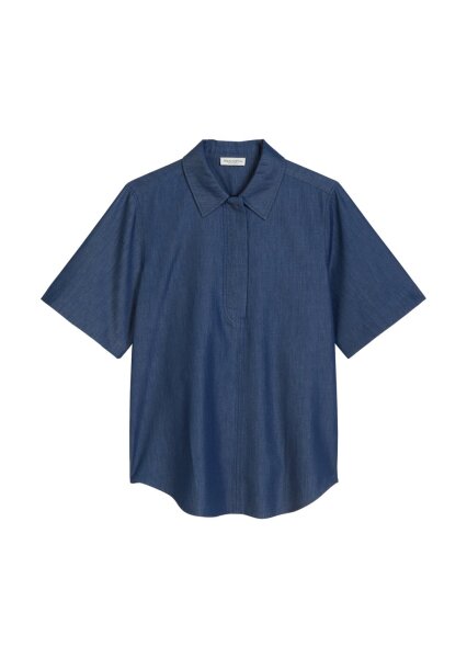 Blouse, kent collar, round hem, sho