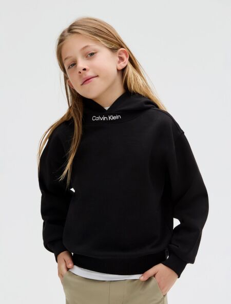 NECK EMBRO LOGO TERRY HOODIE