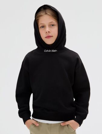 NECK EMBRO LOGO TERRY HOODIE