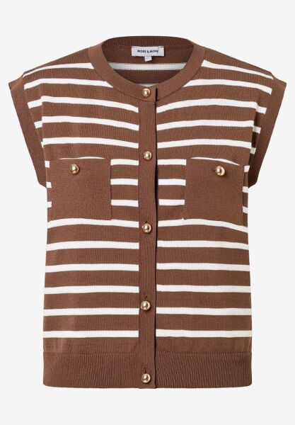 Knit Vest with Stripes