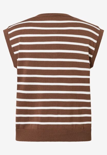 Knit Vest with Stripes