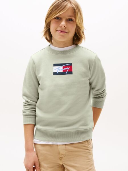 TOMMY SCRIPT FLAG SWEATSHIRT