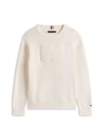 TOMMY SCRIPT FLAG TONAL SWEATER