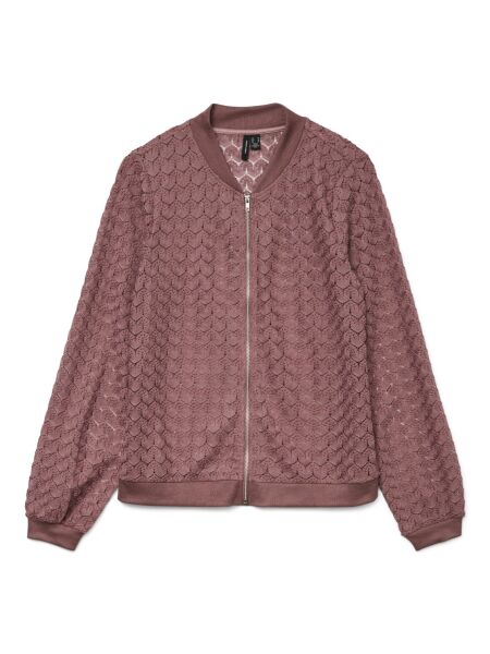 VMBECCA LS BOMBER LACE TOP JRS