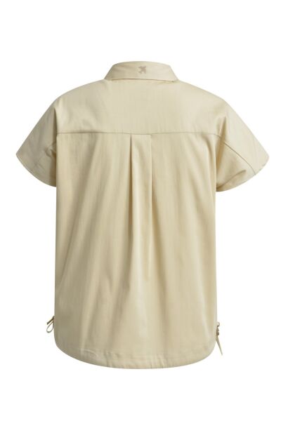 DROPPED SHOULDER DRAWSTRING HEM BLO