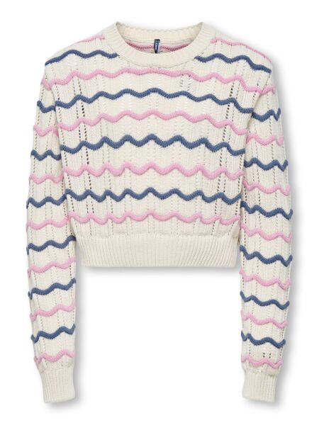 KOGSTIA LIFE LS O-NECK STRIPE KNT