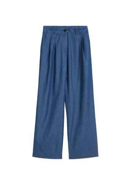 Woven pants, long length, straight