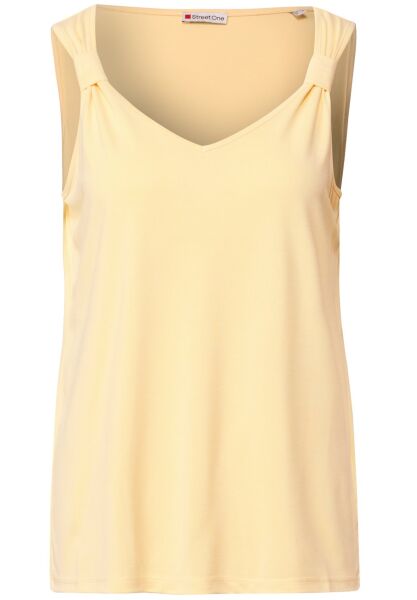 silk look top w.knot detail