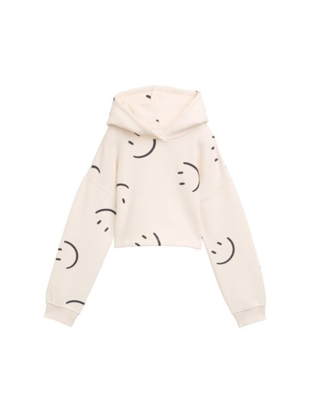 cropped allover printed hoody