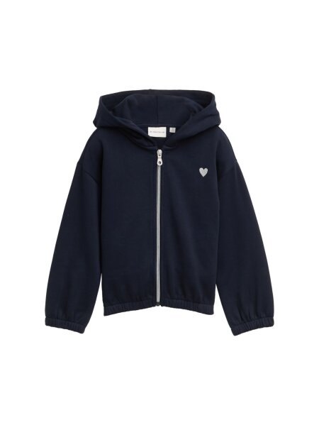 embroidered sweat jacket