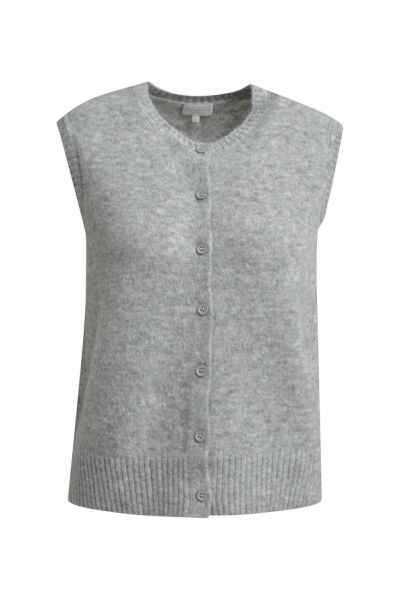 FITTED, SLEEVELESS VEST WITH BUTTON