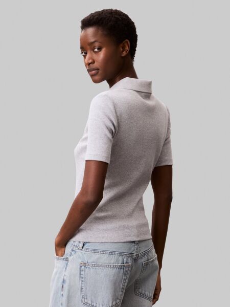 A - WOVEN LABEL 2X2 RIB POLO