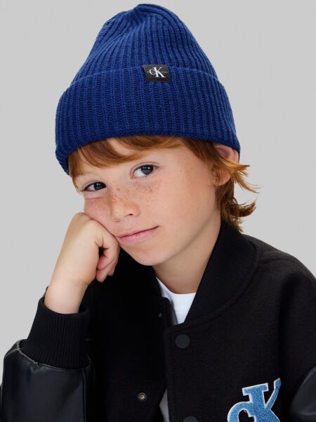MONOGRAM RIB BEANIE