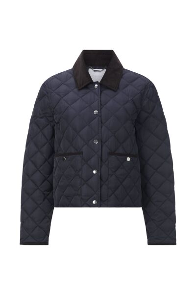 Padded Jacket with Corduroy Collar