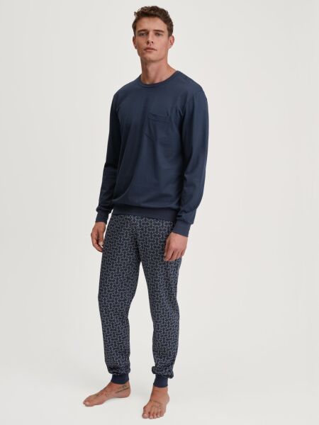 HERREN Pyjama mit Bündchen